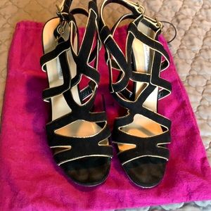 DVF Strappy Black with Hold accent Heels